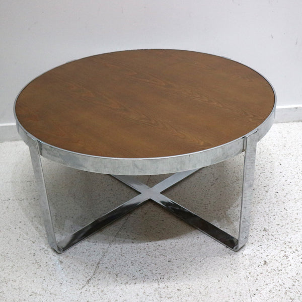 Madison Park Chrome & Wood Coffee Table