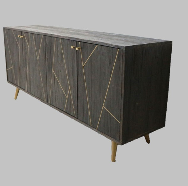 Scout Wood & Brass Inlay Sideboard “As Is”