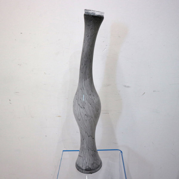 Gray Art Glass Vase