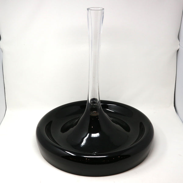 Black & Clear Glass Vase