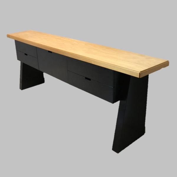 Two-Tone Contemporary Wood Console