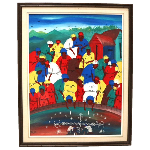 “Untitled” by Hilome Jose Framed Oil on Canvas