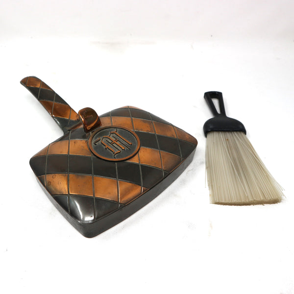 Vintage Butler Ashtray Caddy Box & Brush