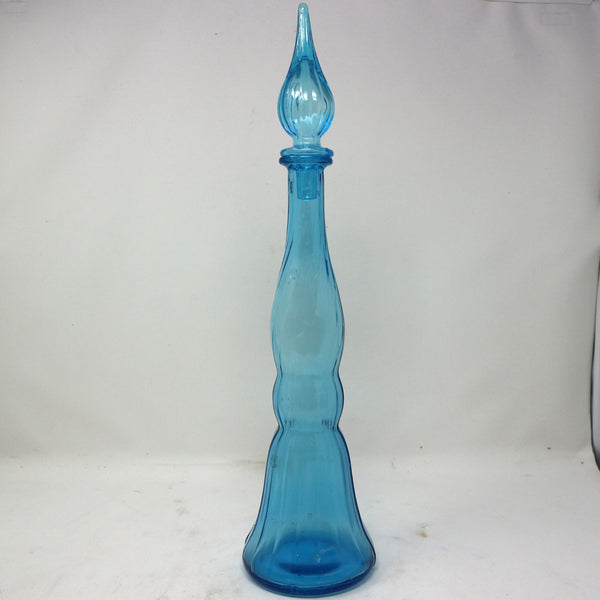 Vintage Empoli Light Blue Glass Genie Bottle "as-is"