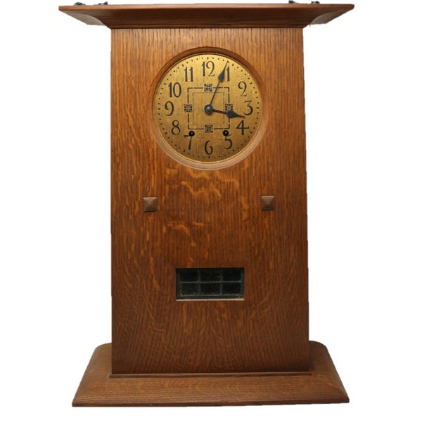 Vintage Stickley Mission Oak Wind-Up Mantel Clock