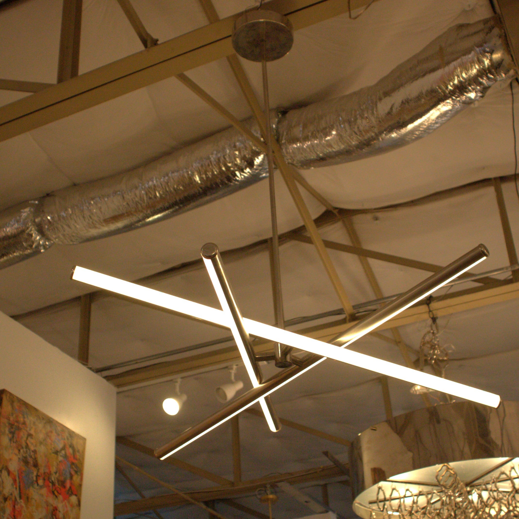 West Elm Light Rods LED Chandelier – Dulce Interior Consignment Showplace
