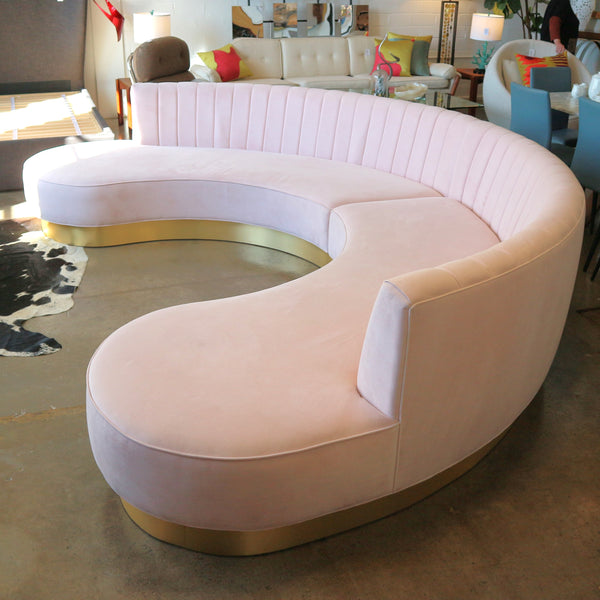 Modshop Light Pink Tribeca Curved Sectional