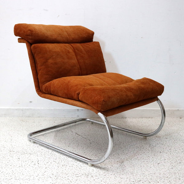 Vintage Jame David Inc. Burnt Orange Tubular Chair