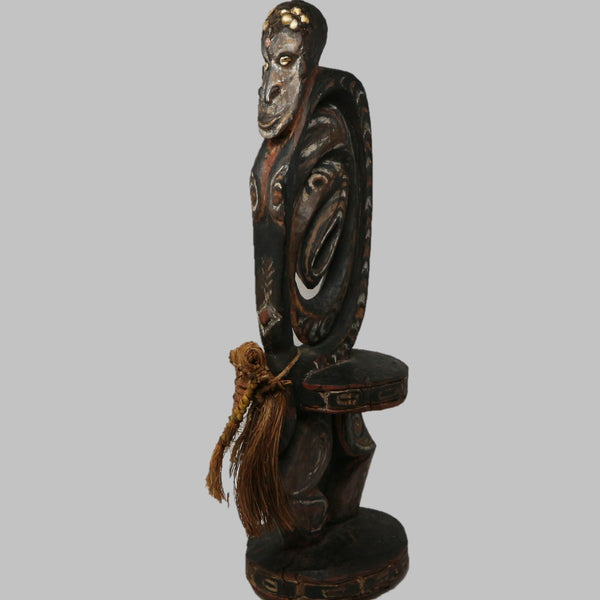 Wooden Handcarved Papua New Guinea Hero Figure
