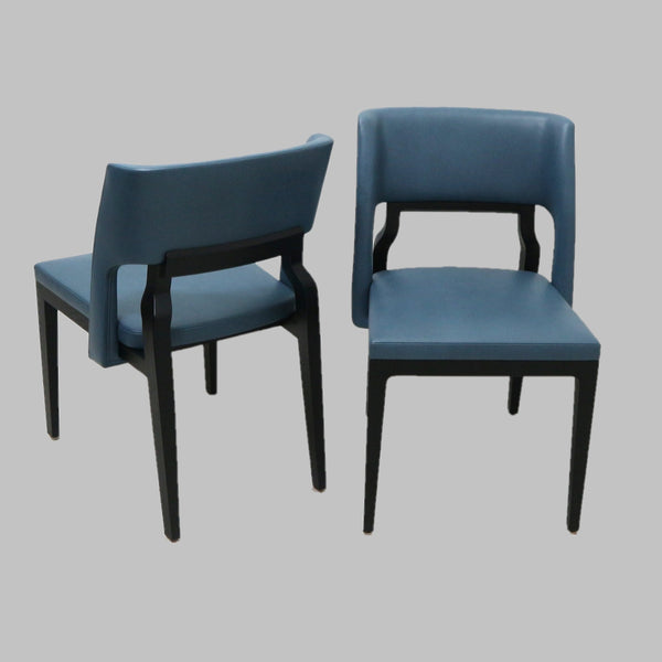 Set of 6 Caste Gallatin Dining Chairs w/ Holly Hunt Leather