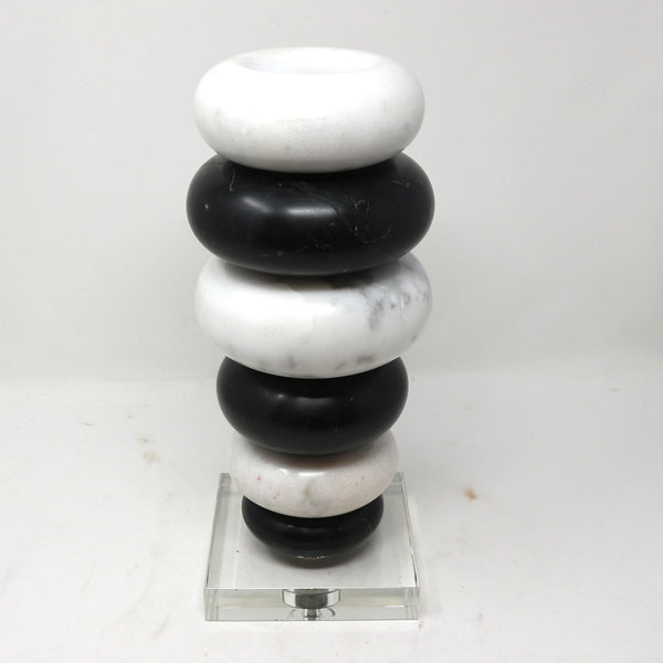 Abstract Black & White Marble Sculpture