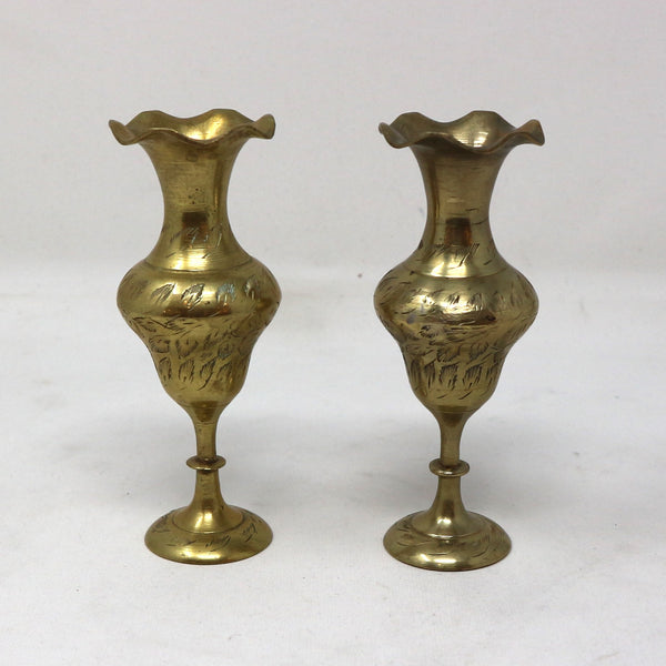 Pair of Vintage Brass Vases