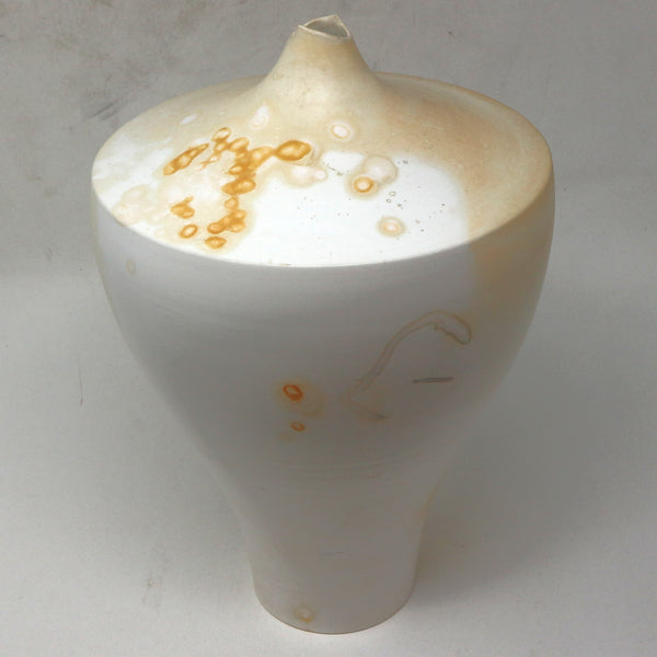 Cream Handmade Modern Signed Vase