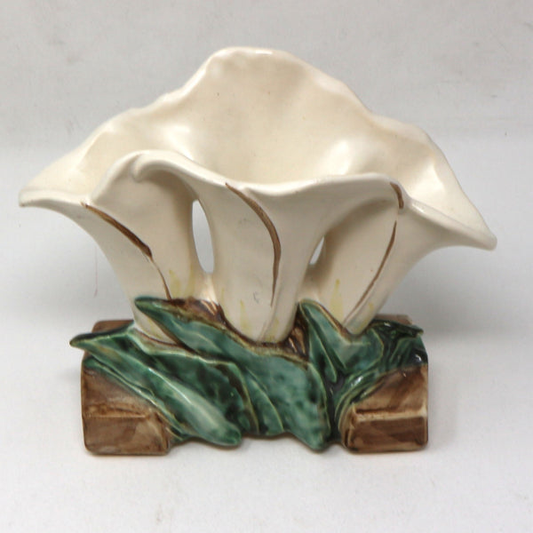 Vintage McCoy Triple Calla Lily Vase