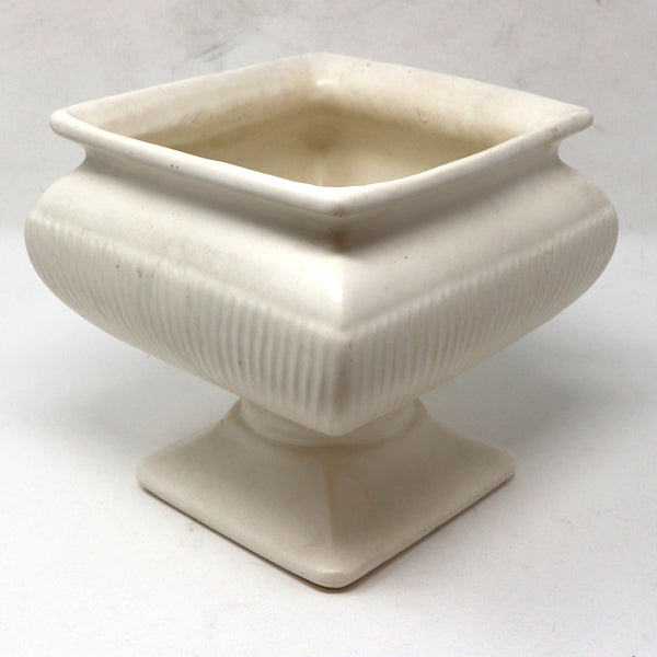 Vintage McCoy Large Ribbed Footed Pedestal Vase