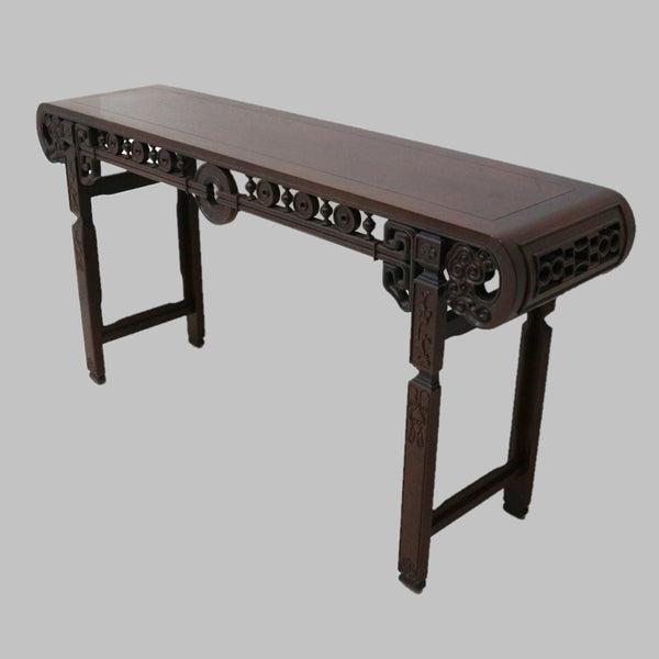 Asian Wood Carved Console