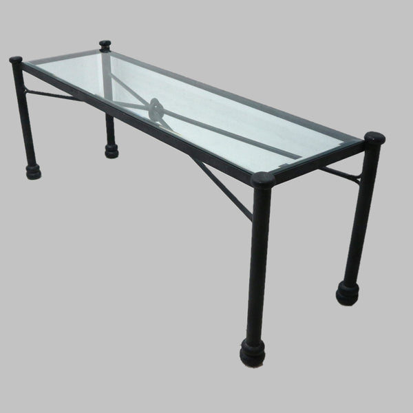 Glass & Iron Console (As Is)