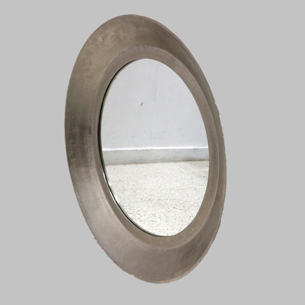 Round Silver Metal Mirror