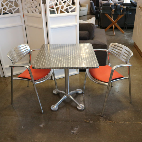 Knoll Amat Pensi A3 Table & Two Toledo Stacking Chairs