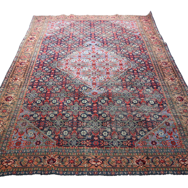 Vintage Blue & Red Persian Rug