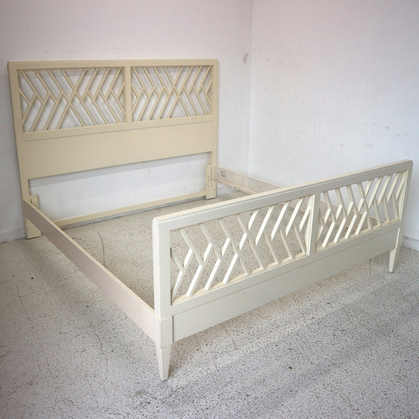 Stanley White Wood King Bed