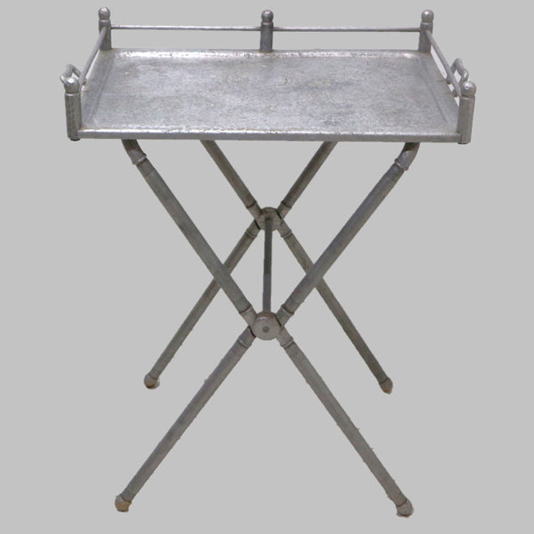 Vintage Hollywood Regency Mary Wright Aluminum Folding Tray Table