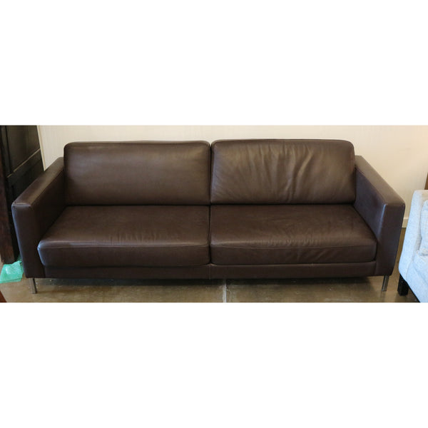 Jones Walker Brown Leather Sofa