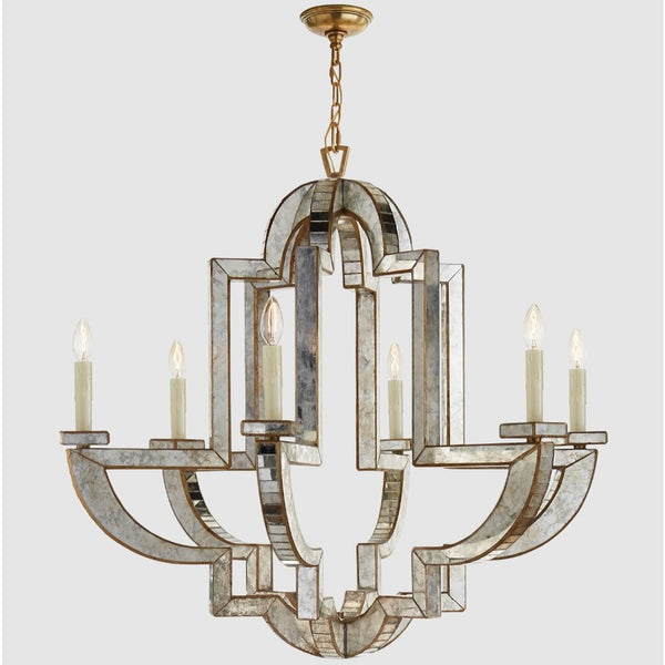 Visual Comfort Antiqued Mirror Lido Chandelier