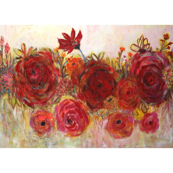 “Rose Garden” by Irma Ramirez Acrylic on Canvas