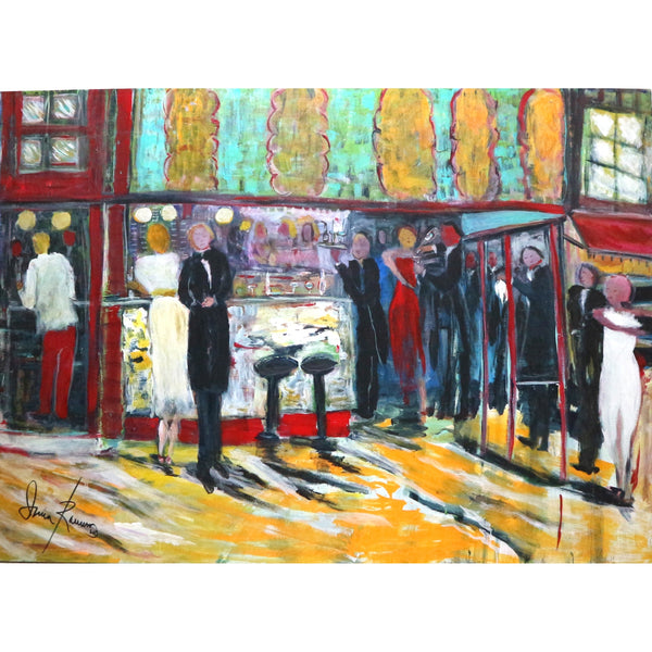 “Night Out on the Town” by Irma Ramirez Acrylic on Canvas