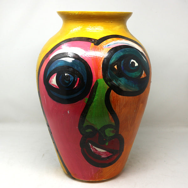 Peter Keil Hand Painted Glass Vase