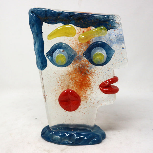 Murano Glass Head Sculpture by Sandro Frattin