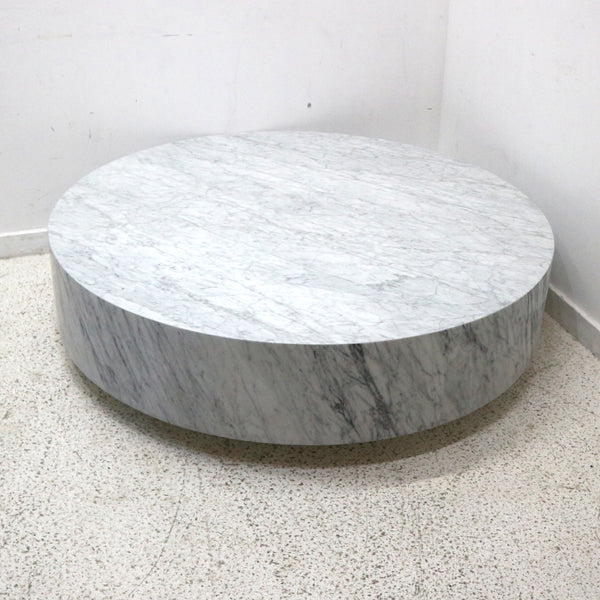 RH Marble Plinth Round Coffee Table