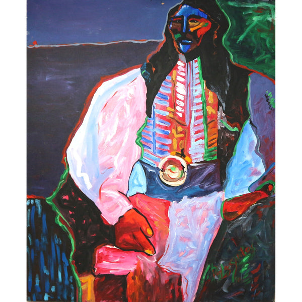 "Untitled" American Indian Acrylic on Canvas
