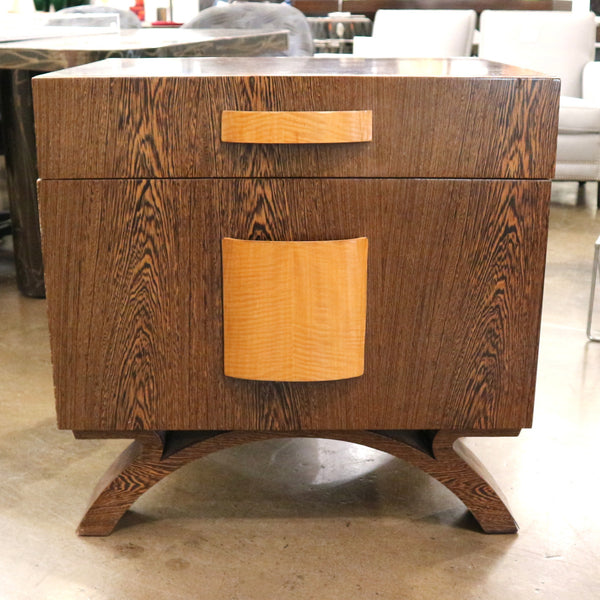 Vintage Burlwood Nightstand