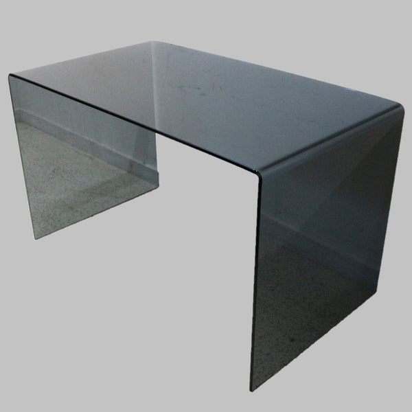 Waterfall Smoke Glass Desk