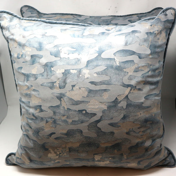 Pair of Fortuny Camo Isole Pillows