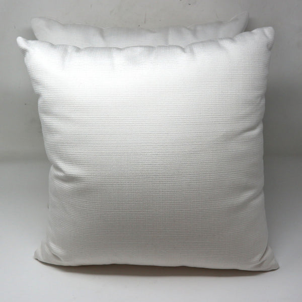 Pair of White Sunbrella Outdoor Pillows
