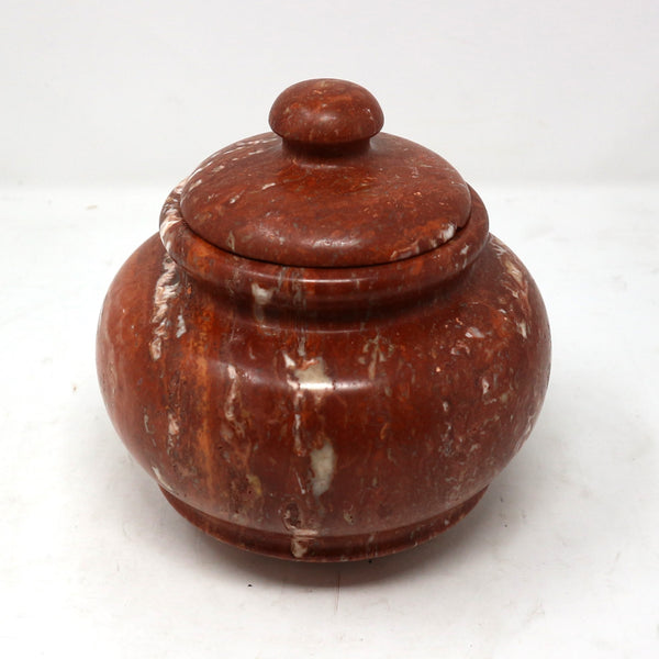 Lorenzo Villoresi Firenze Red Travertine Marble Jar