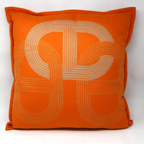 Hermes Circuit 24 Orange Throw Pillow “As Is”