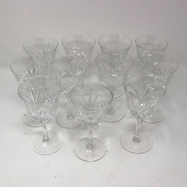 Set of 11 Gorham Cherrywood Crystal Wine Glasses