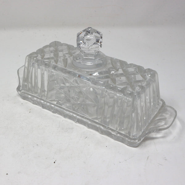 Gorham Cherrywood Crystal Covered Butter Dish
