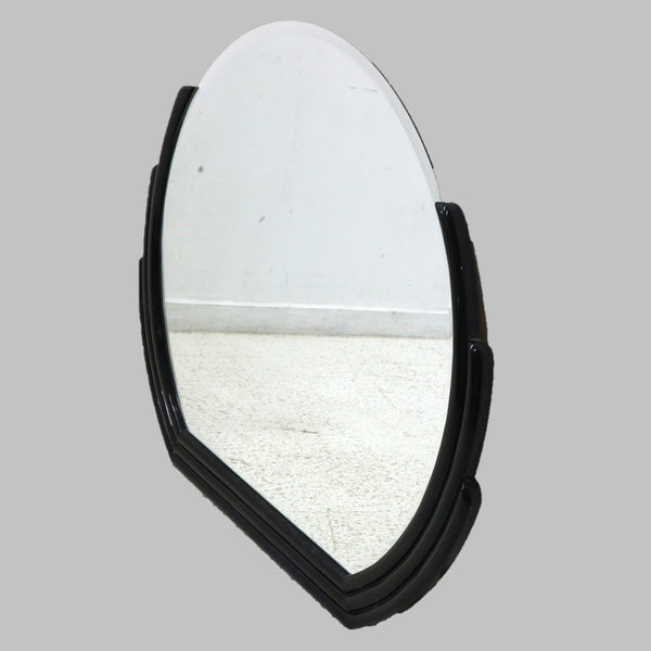 Art Deco Black Lacquered Mirror