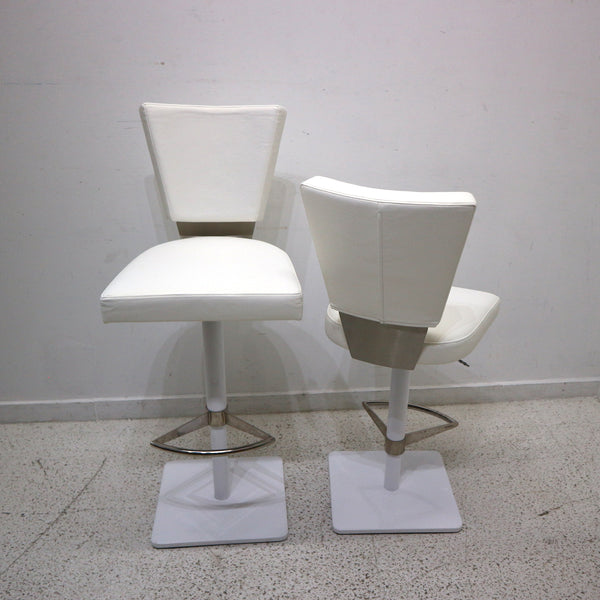 Set of 5 Monroe White Bar Stools