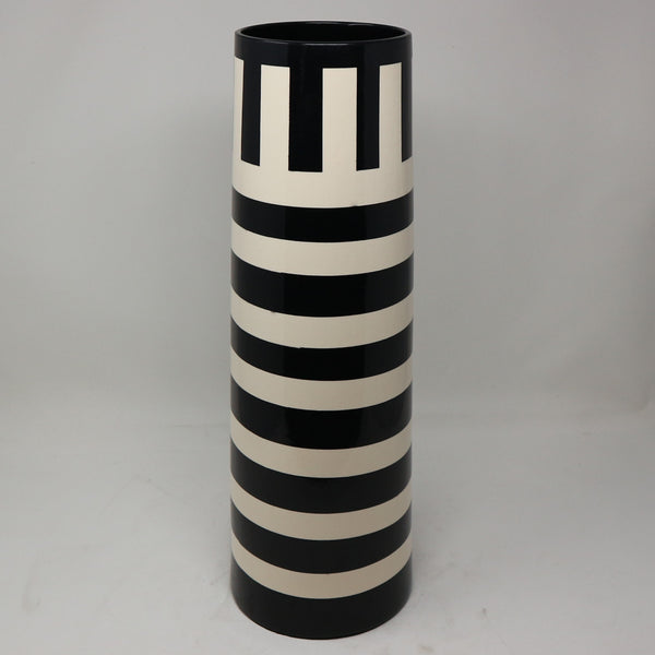 Set of 2 Uttermost Amhara Black/White Striped Vases