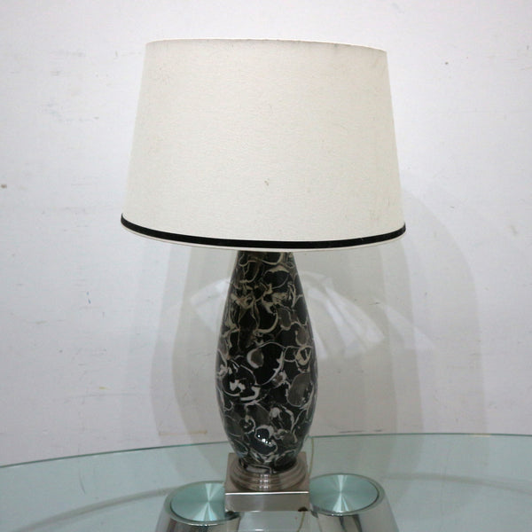 Black, White, & Grey Marble Table Lamp