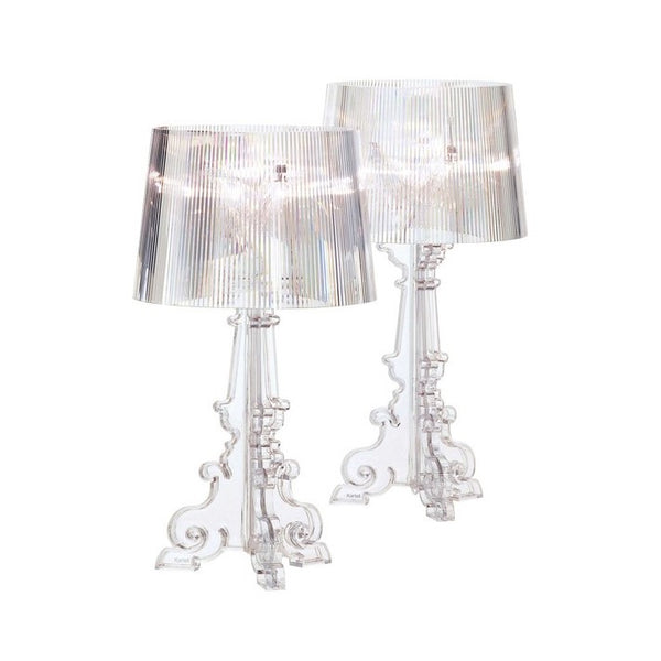 Pair of Kartell Bourgie Acrylic Lamps (As Is)