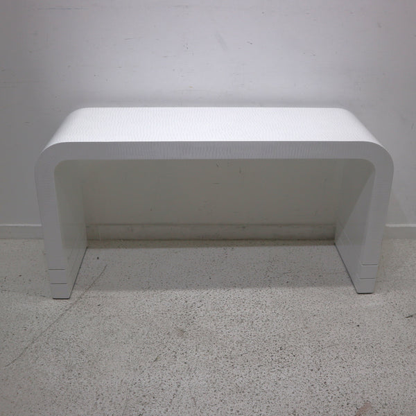 White Waterfall Console Table