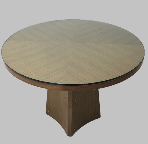 Gary Riggs Walnut Table w/Glass Top