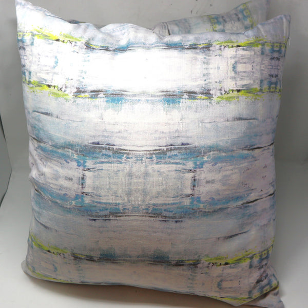 Pair of Lindsay Cowles Ocean Mist Down Pillows